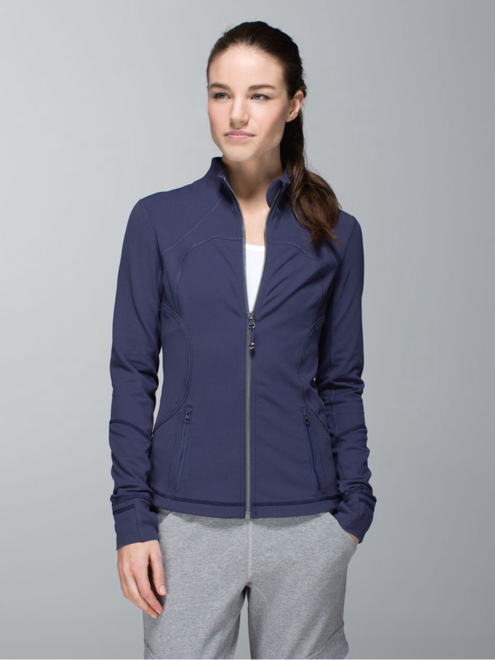Lululemon Forme Define Jacket *Luon Size 6 Cadet Blue